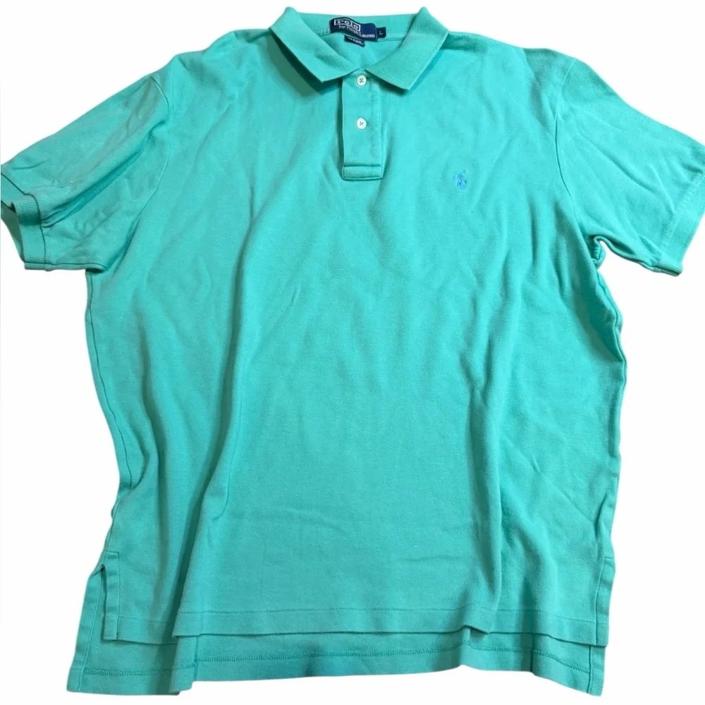 Polo Ralph Lauren Men’s Teal Polo Shirt‎ Short Sleeve Size Large Classic